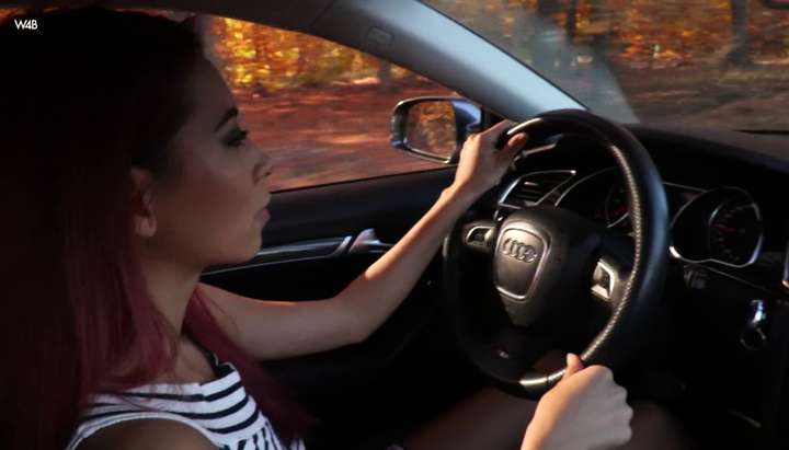 Sexy Shy Loves Driving her Audi RS5 Sports Car Naked - Tnaflix.com