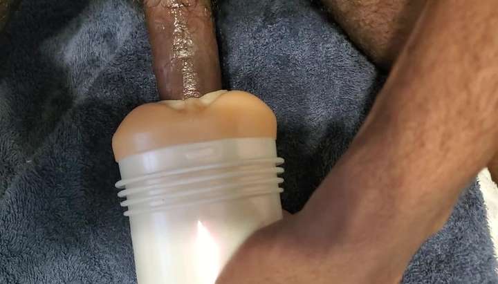 Black Dick Masturbation With Fleshlight While Watching Porn - Tnaflix.com