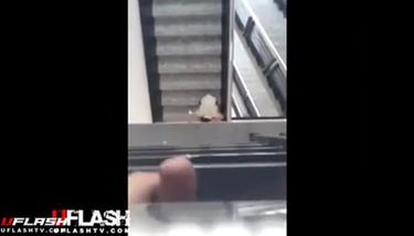 Teen Masturbates In Public Stairs