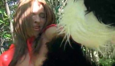 PANDA FUCK - girl sucking huge cock in the woods TNAFlix Porn Videos
