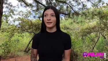 Offering money to sexy girl in the forest in exchange for sex ...
