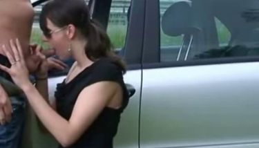 young teen girl giving head and gets a facial outdoors TNAFlix ...