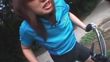 Teen japanese girls dildo fucked while riding bikes TNAFlix Porn ...