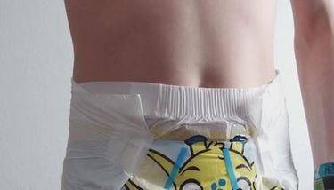 Desperate pee into a diaper TNAFlix Porn Videos