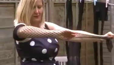 slut milf wife in pantyhose teasing the neighbours TNAFlix Porn Videos