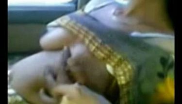 Cute South Indian Aunty Show her MILKY Boobs to her BF in CAR ...