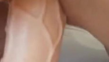 Slim teen rides on huge dildo and her pussy becomes wet (Dildo ...