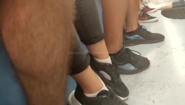 CFT 14 - Unknown Candid Foot Trample Crush Cute Girl Cool Sneakers ...