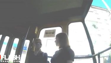 Flash 2 Teens On Bus TNAFlix Porn Videos