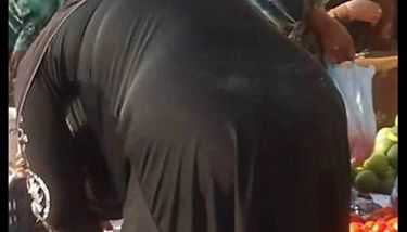 Arab Street Voyeur Big Butt Candid Spying Mature Ass Part