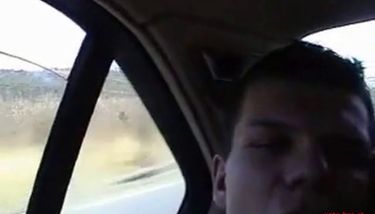 Threesome in moving car and the girl gets coverd in cum TNAFlix Porn Videos