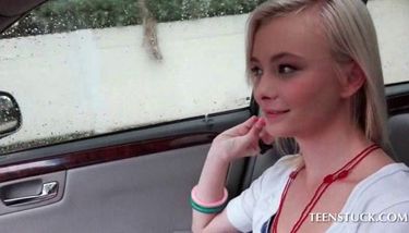 Blondes Flashing Tits - Playful blonde flashing tits and pussy in car TNAFlix Porn Videos
