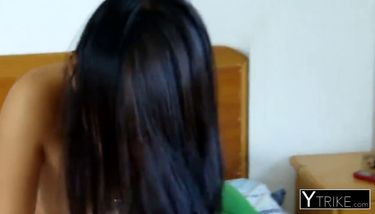 Long Dark Hair - Casual asian hottie with long dark hair is very happy to get fresh cum  TNAFlix Porn Videos