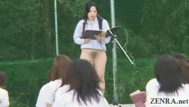 Subtitled bottomless outdoor Japan schoolgirls assembly TNAFlix Porn Videos