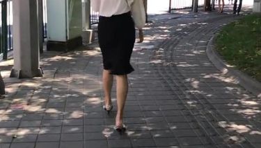 Black Blouse Porn - White silk blouse pairing black skirt, classic office lady look TNAFlix Porn  Videos