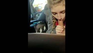 375px x 214px - Blonde college girl with braids sucks cock in the car TNAFlix Porn Videos