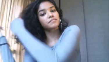 Sexy Ebony teen with curly hair teasing TNAFlix Porn Videos