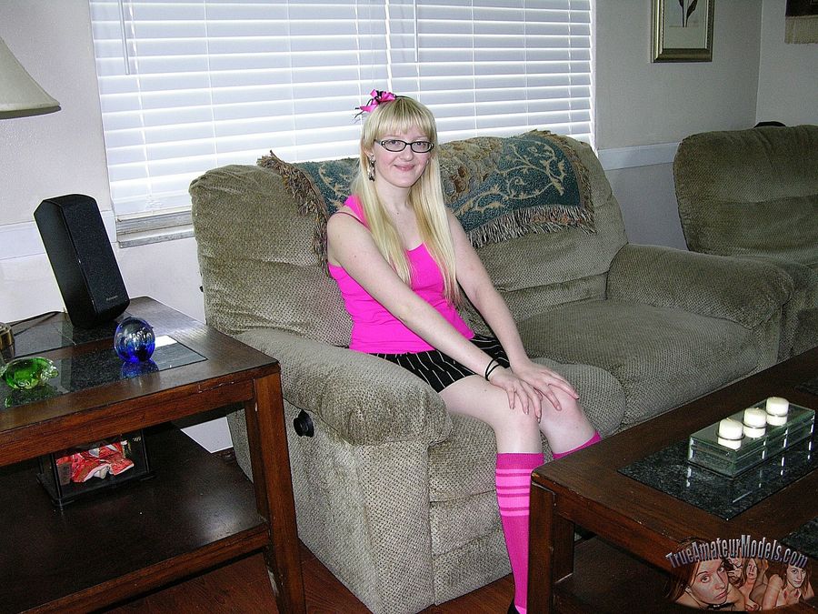 Glasses Wearing Blonde Teen Nerd